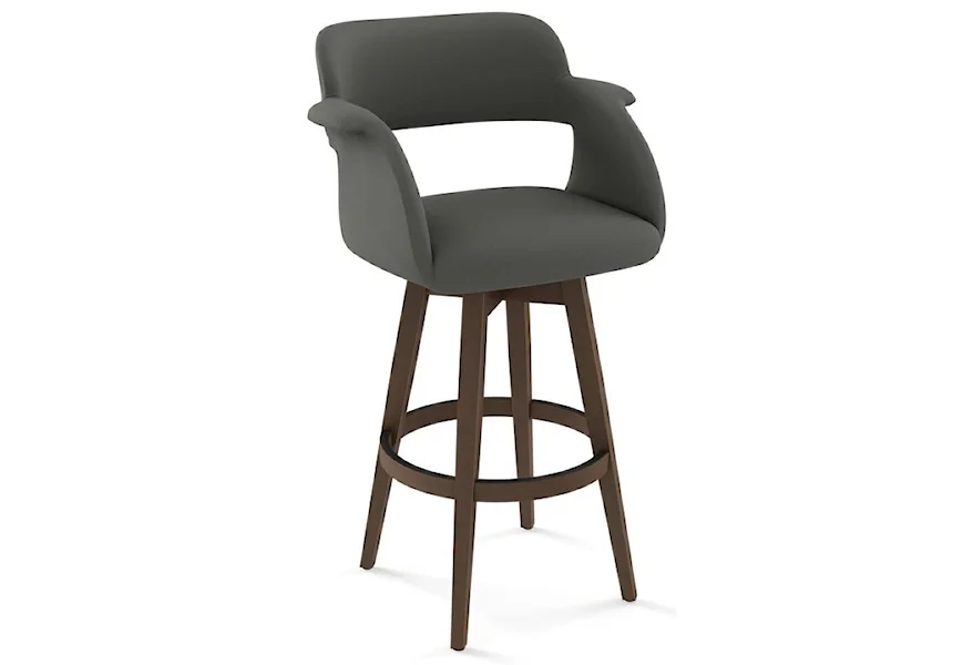 Nordic 26" Joshua Swivel Counter Stool by Amisco at Esprit Decor Home Furnishings